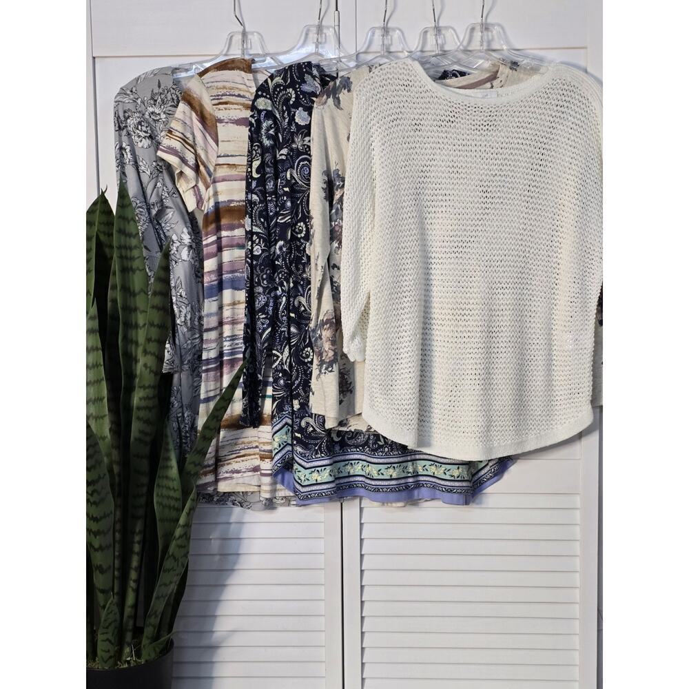 5 Lot JJill PureJill Ponte Pima Top Bundle Womens Luxe Size XSmall Tunic Top